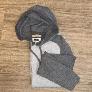 Joseph Abboud Limited Edition Cashmere Heather Gray Hooded Pullover